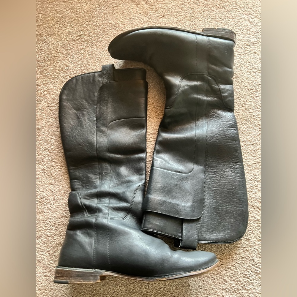 Women’s Black Frye Paige Tall Riding Boot, size 9